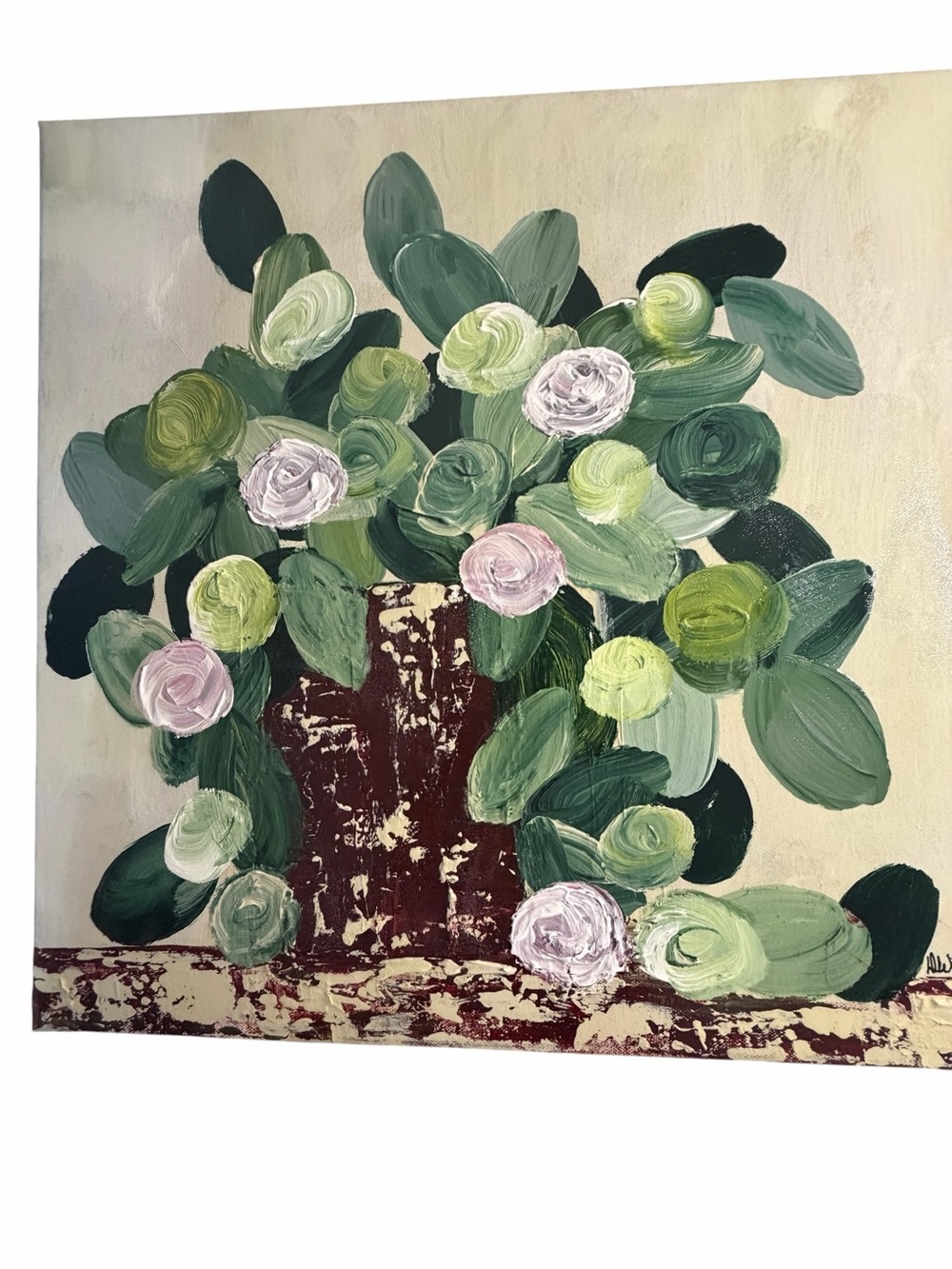 Original Artwork Acrylic on Canvas Wall Art 18 x 18"